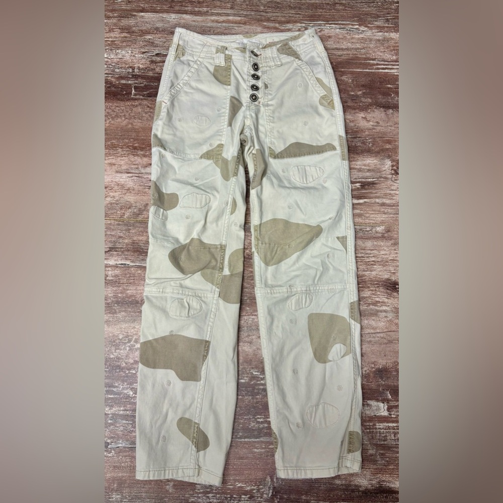 Anthropologie | VGUC Wanderer Cropped Camo High Rise Button Fly Jeans Pants, 27 - Picture 5 of 7